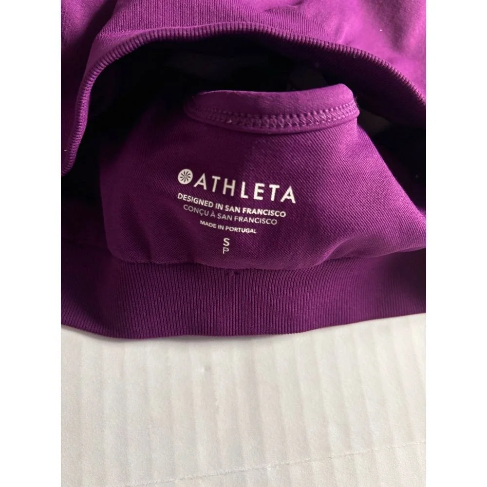 Athleta Sports Bra Bundle Size Small Purple Solid‎ Black Grey Marble Print NWOT